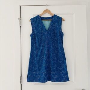 Title Nine Nimblene Cover Up Tunic Dress Matrix Blue Dot Outdoor